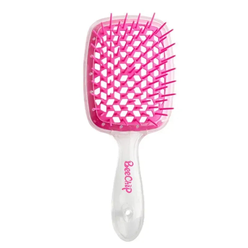 Fluffy Modeling Comb Mesh Comb Hairdressing Hair Smoothing Honeycomb Comb Plastic Massage Comb Dry and Wet Hollow Comb